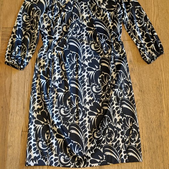 Harold's navy & white  floral scoop neck  dress SZ 4 - Picture 9 of 11